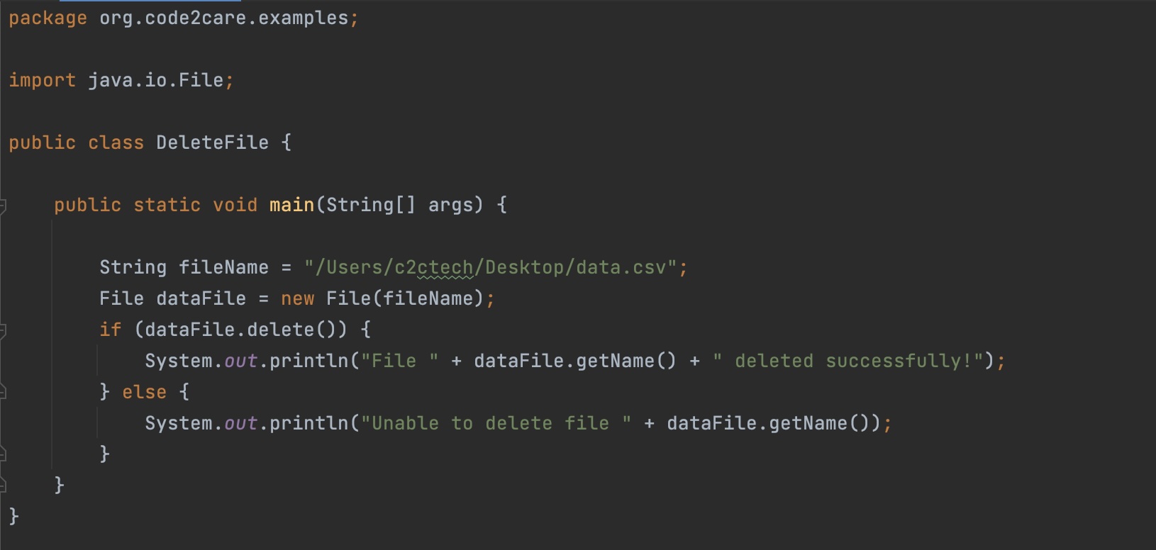 Delete a File in Java with Examples